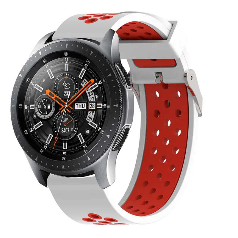 Силиконовый браслет для samsung gear S3 Classic Frontier Galaxy watch 46 мм SM-R800 часы браслет для huawei watch GT active