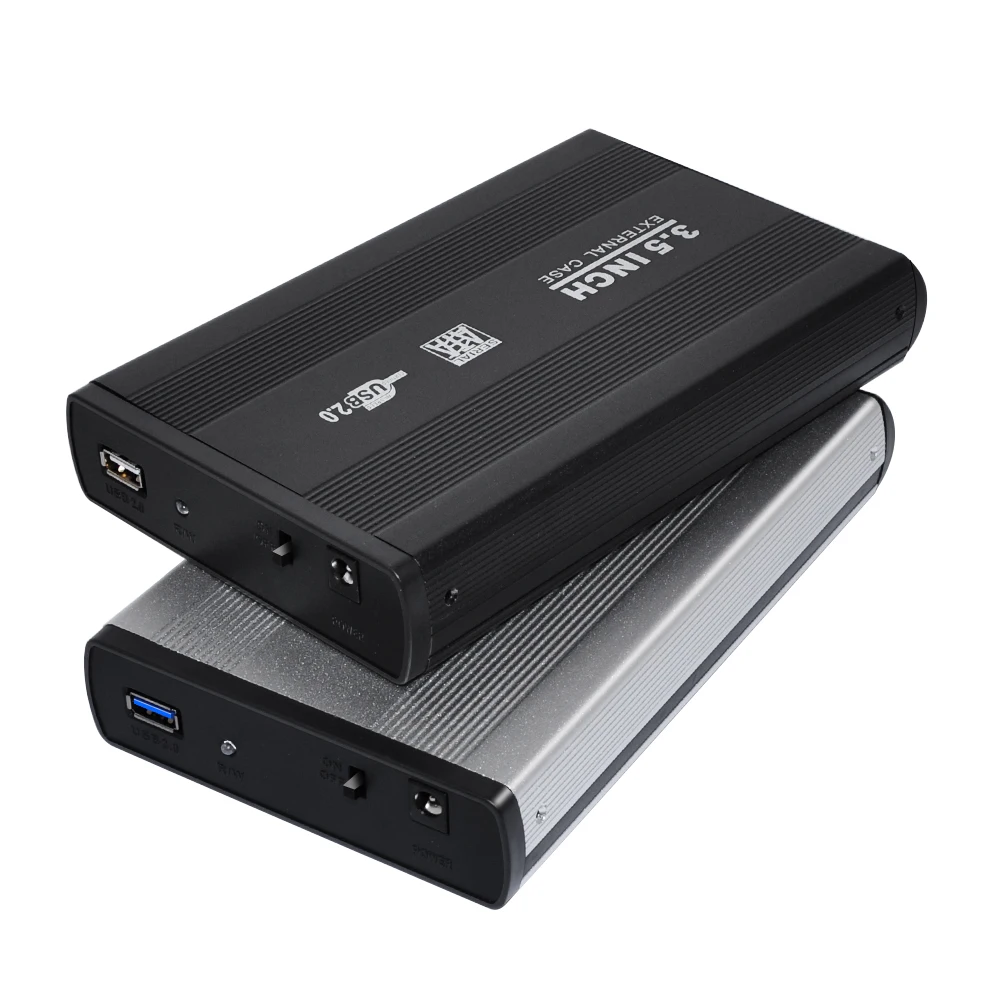 DeepFox 3.5 Inch USB 2.0/USB 3.0 SATA External HDD Disk Hard Drive Enclosure Case Cover External Storage Box Support Hard Drive