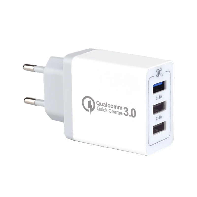 

3 ports Quick Charge 3.0 USB Charger 18W QC3.0 5V 2.4A Fast Charging Multi Charger for Samsung Xiaomi Mobile Phone
