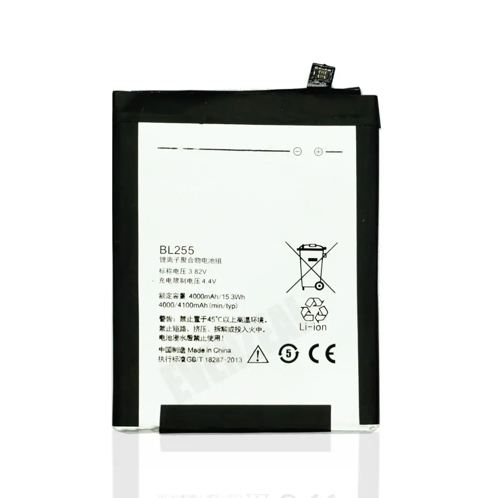 

EVENZEAL 1pcs Cell Phone Replacement Li-Polymer Battery For Lenovo ZUK Z1 BL 255 / BL255 4000mAh / 15.3Wh + Tracking Code