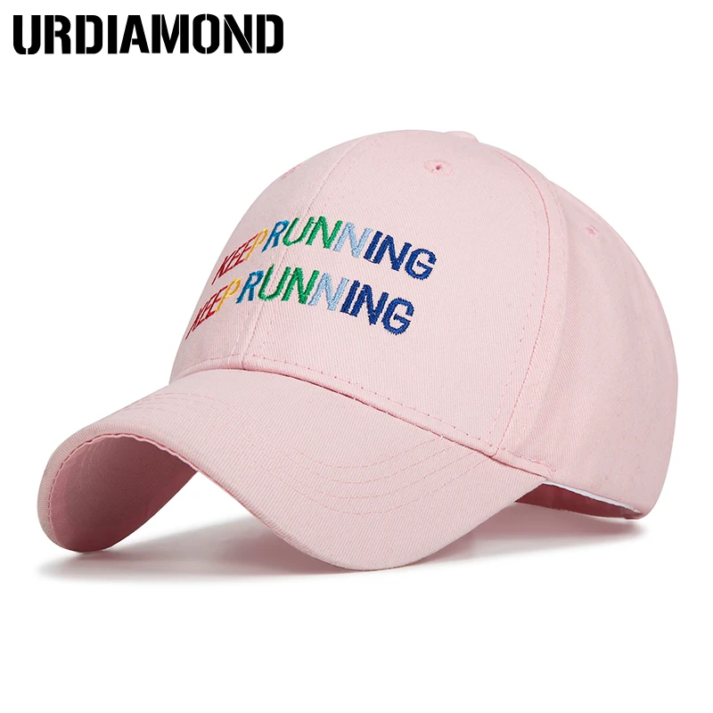 

URDIAMOND Keep Running New Fashion Simple Solid Color Golf Baseball Cap Men's Ladies Sunscreen Snapback Hat Summer Outdoor