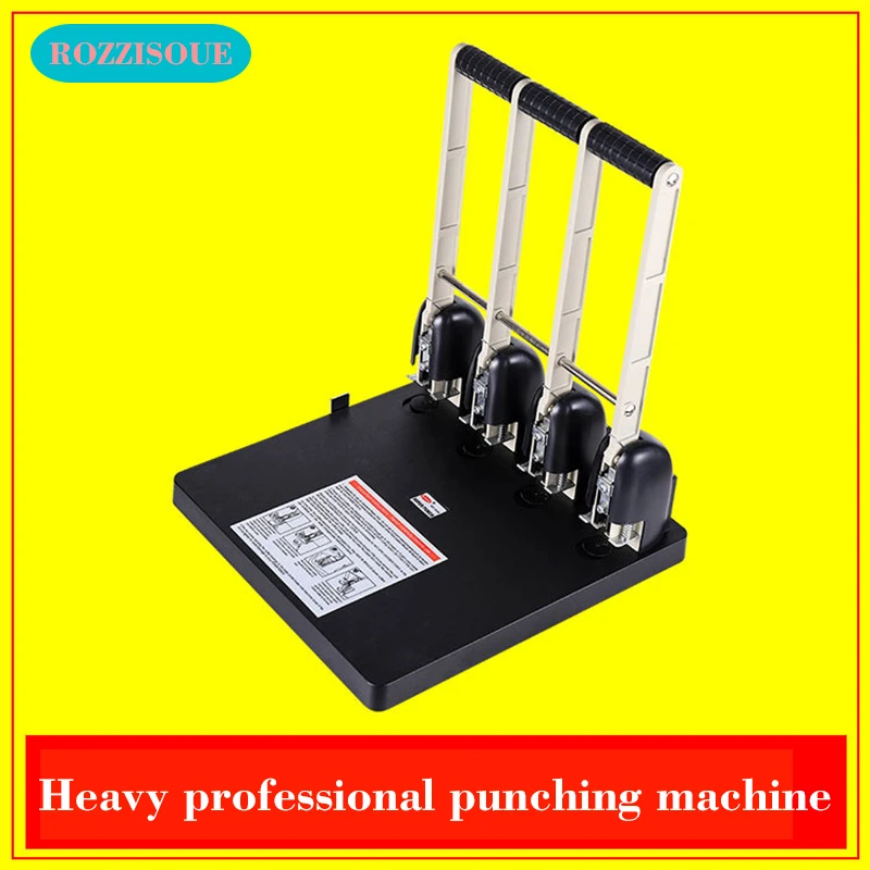 

Office Metal Four Holes Puncher Hand Paper Heavy Duty Punch Scrapbooking Punches 150 Pages All Metal Materials 1 PC Statinery