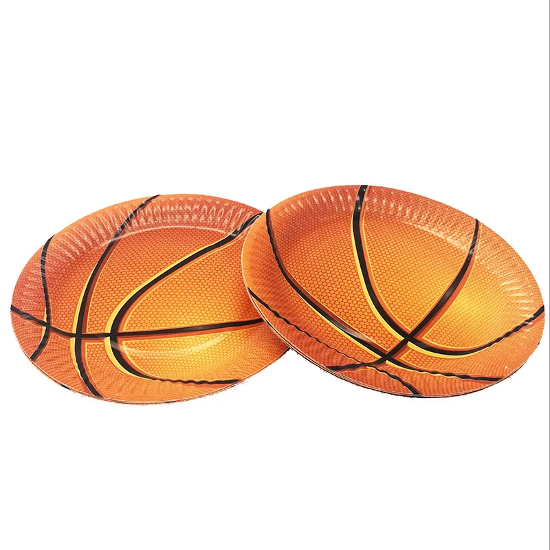 10pcs/lot 9inches paper plates basketball theme disposable plates