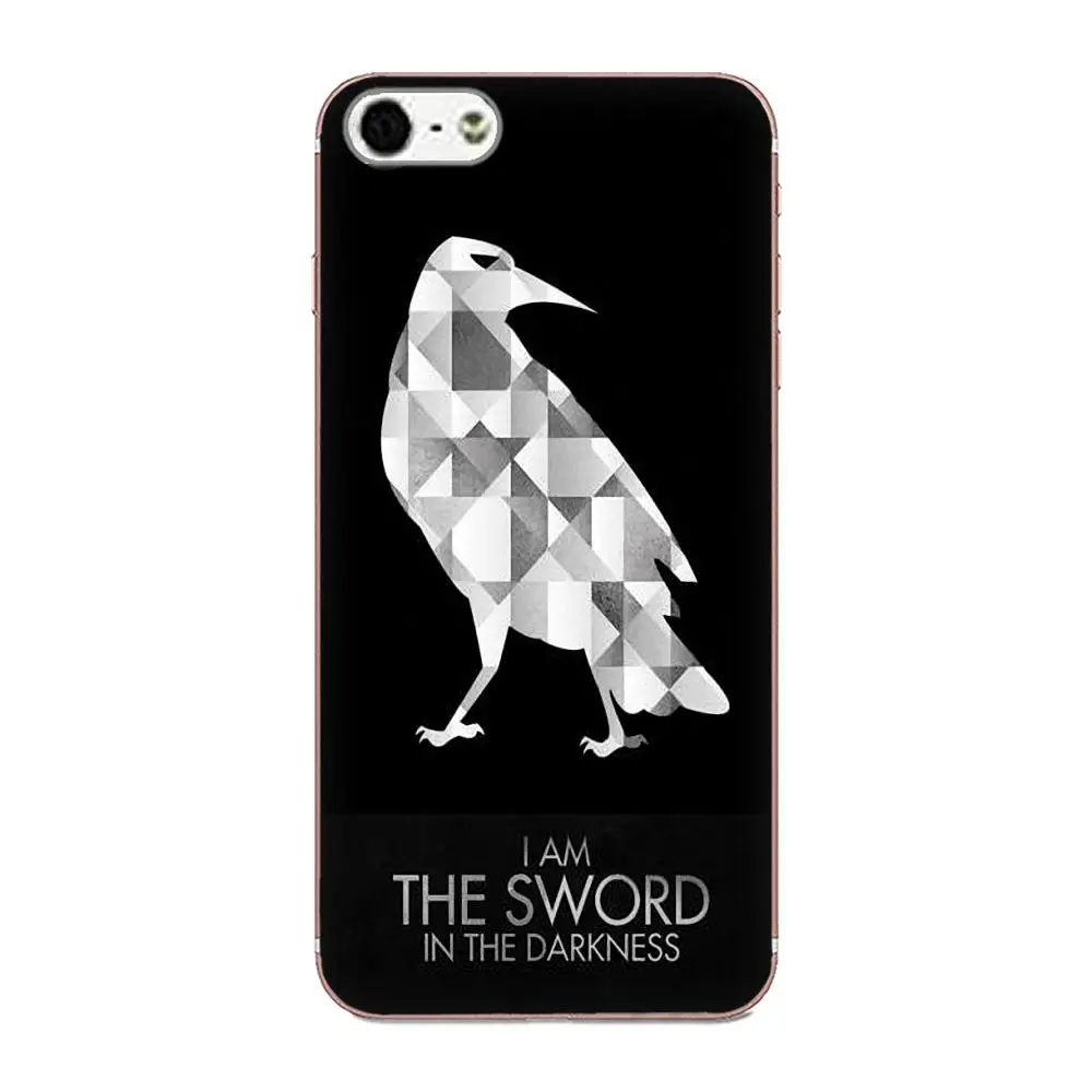 Ночные часы Jon Snow мягкие ТПУ чехлы для мобильных телефонов Apple iPhone 4 4S 5 5C 5S SE 6 6S 7 8 Plus