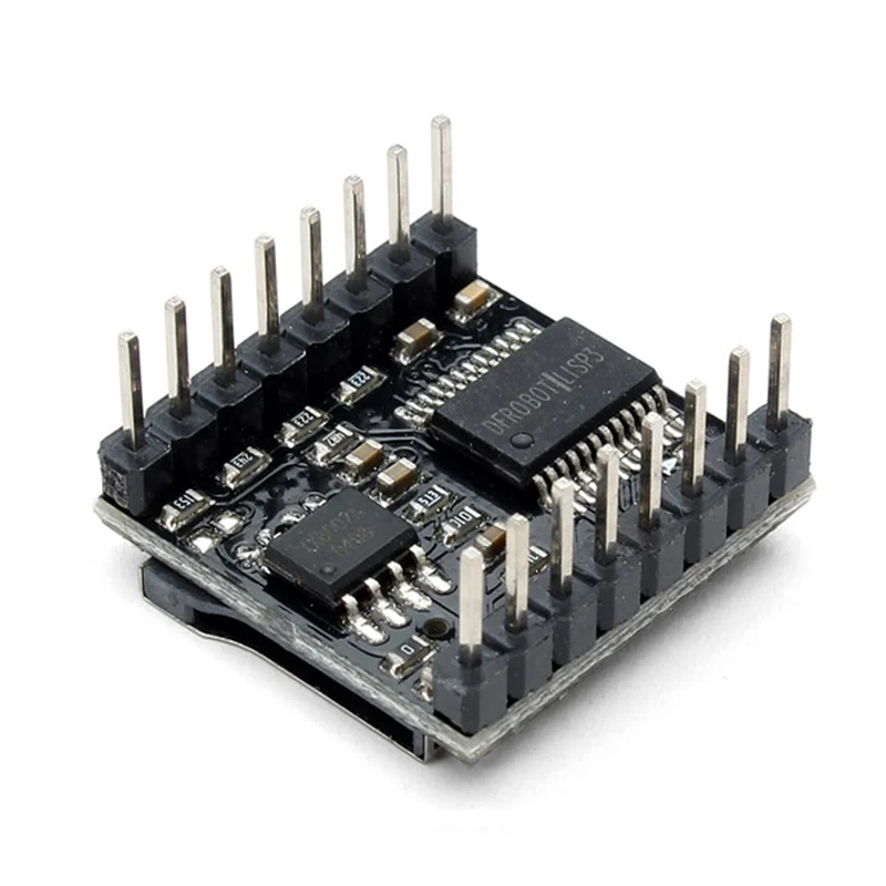 LEORY DFPlayer мини MP3 плеер модуль для Arduino 24-битный ЦАП Выход голосовой модуль Поддержка MP3/WAV/WMA TF карта USB диск ввода-вывода Управление