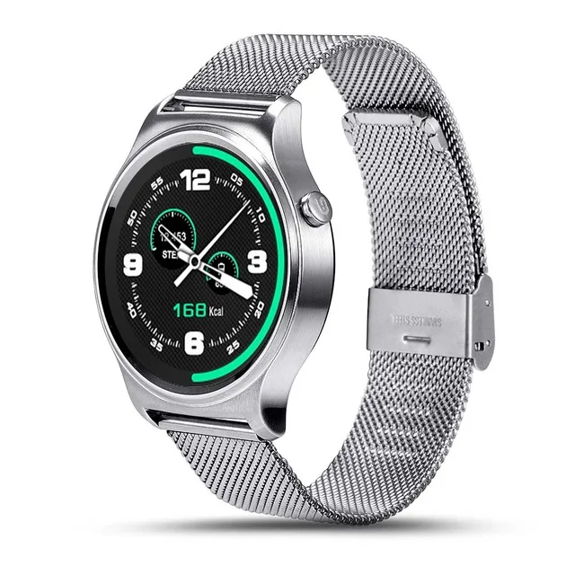 Silvery Metal Горячие GW01 Bluetooth 4,0 Смарт часы круглый экран жизнь водостойкий анти-потеря Smartwatch Поддержка Android IOS часы - Цвет: Silvery Metal
