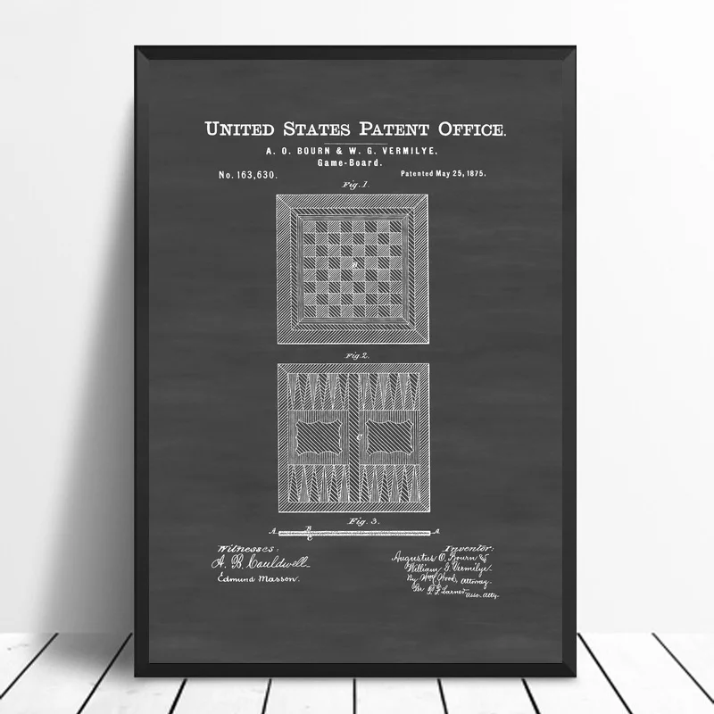 

Game Board Patent Art Poster Canvas Prints No Frame