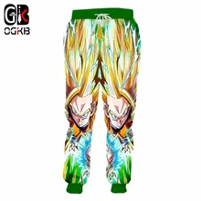 OGKB мужские забавные с принтом Супер Saiyan 3d спортивные штаны Sun Goku Sweats брюки шаровары для бега длинные штаны на шнурке 5xl