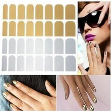 16 pièces/feuille Art populaire Ongles décorations autocollant Patch feuilles armure autocollants Ongles Cool Ongles autocollants pour Ongles manucure(China)