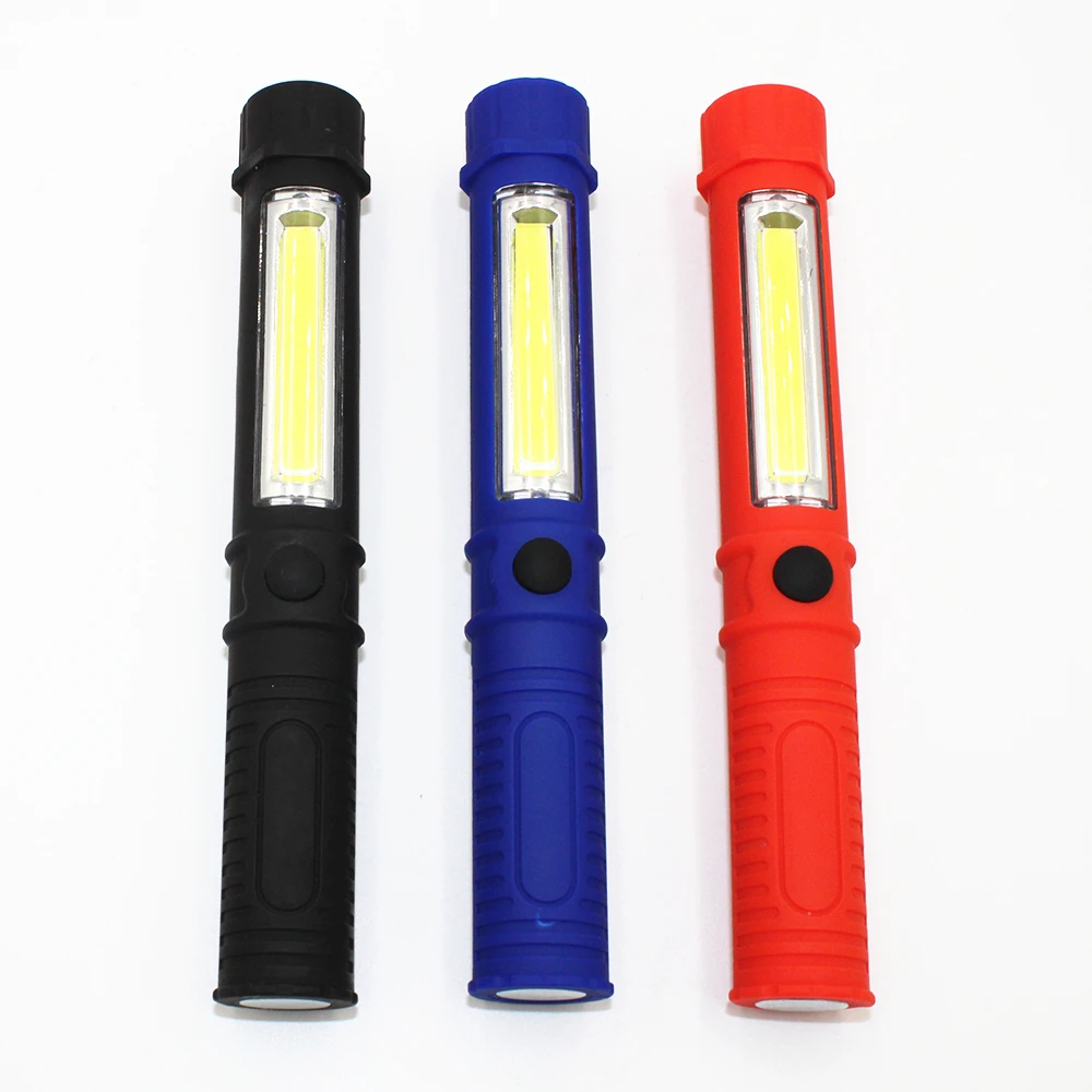 

Red/Blue/Black Mini Pen Multifunction COB LED Flashlight Torch Light Handle Work Lamp with Magnetic and Clip for Camping Outdoor