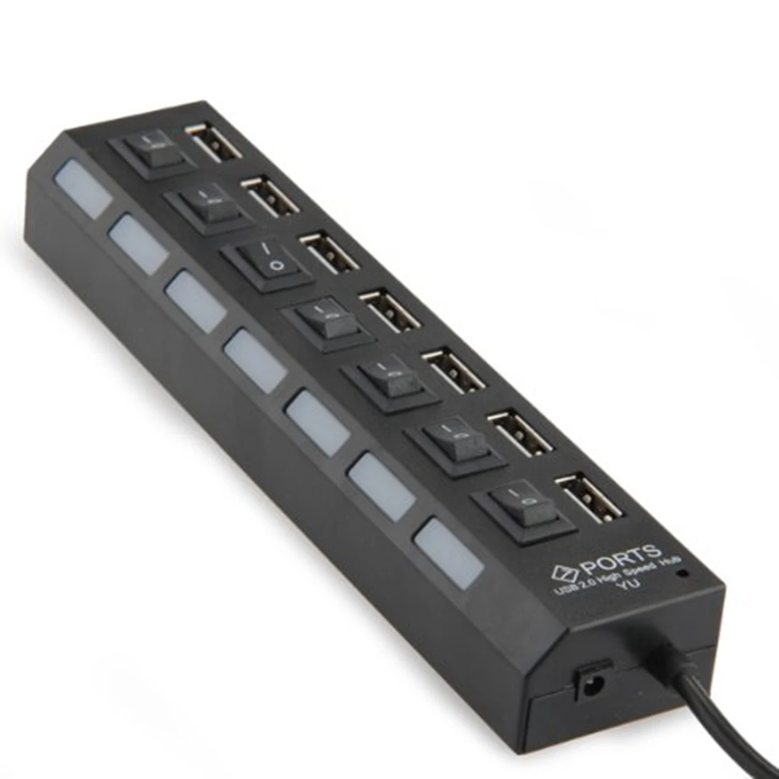 7 Ports High Speed USB Hub 480 Mbps USB 2.0 Hub On/Off Switch Hub USB Splitter For PC Laptop Computer Peripherals Accessories