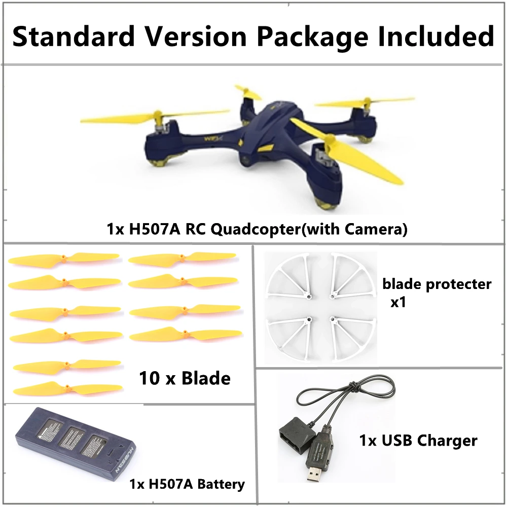 Квадрокоптер Hubsan H507A + с дистанционным управлением X4 Star Pro приложением GPS Waypoint WIFI FPV