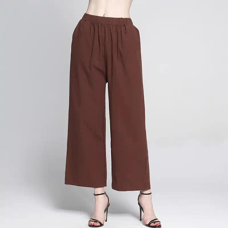 Pantalones De Pierna Ancha Clasicos De Primavera Y Otono Para