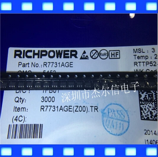 20pcs R7731age R7731 Richteck Sot23-6 Burst Triple Mode Pwm Flyback ...