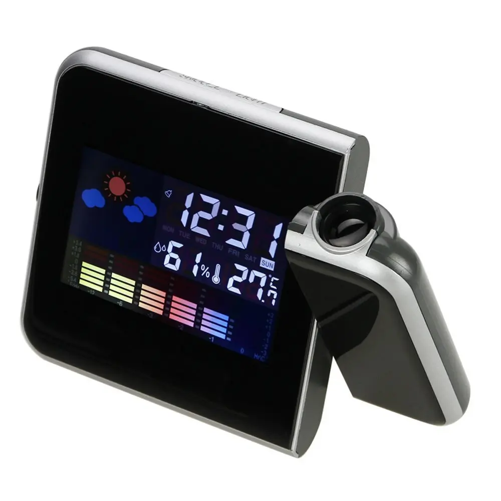 Digital Weather Projection Multi function Alarm Clock Science Museum