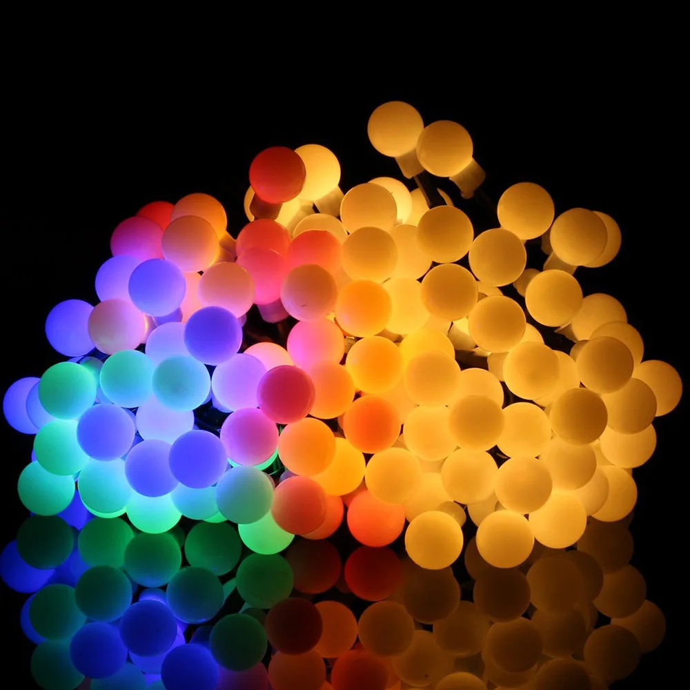 

2.2M-4.2M 20/30/40Pcs Globe LED String Lights New Year Christmas Holiday Garland Light For Home Wedding Party Decor Fairy Lights