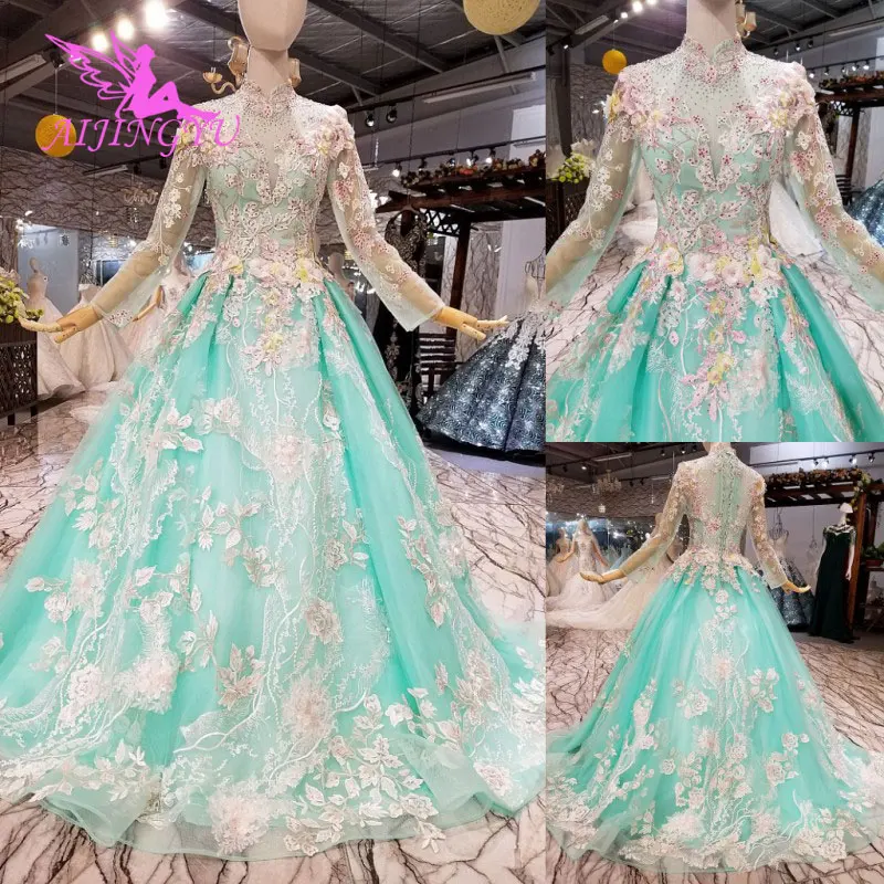 

AIJINGYU Hand Embroidery Designs Wedding Dresses Attire Cheap Designer Traditional Gown Beaded Wedding Dress 3 In 1