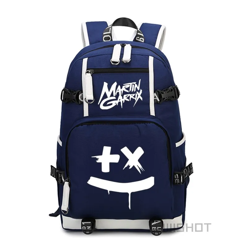 WISHOT Мартин Гаррикс Многофункциональный USB зарядка Рюкзак для подростков Для мужчин wo Для мужчин школьные сумки Дорожная сумка для ноутбука - Цвет: Blue2