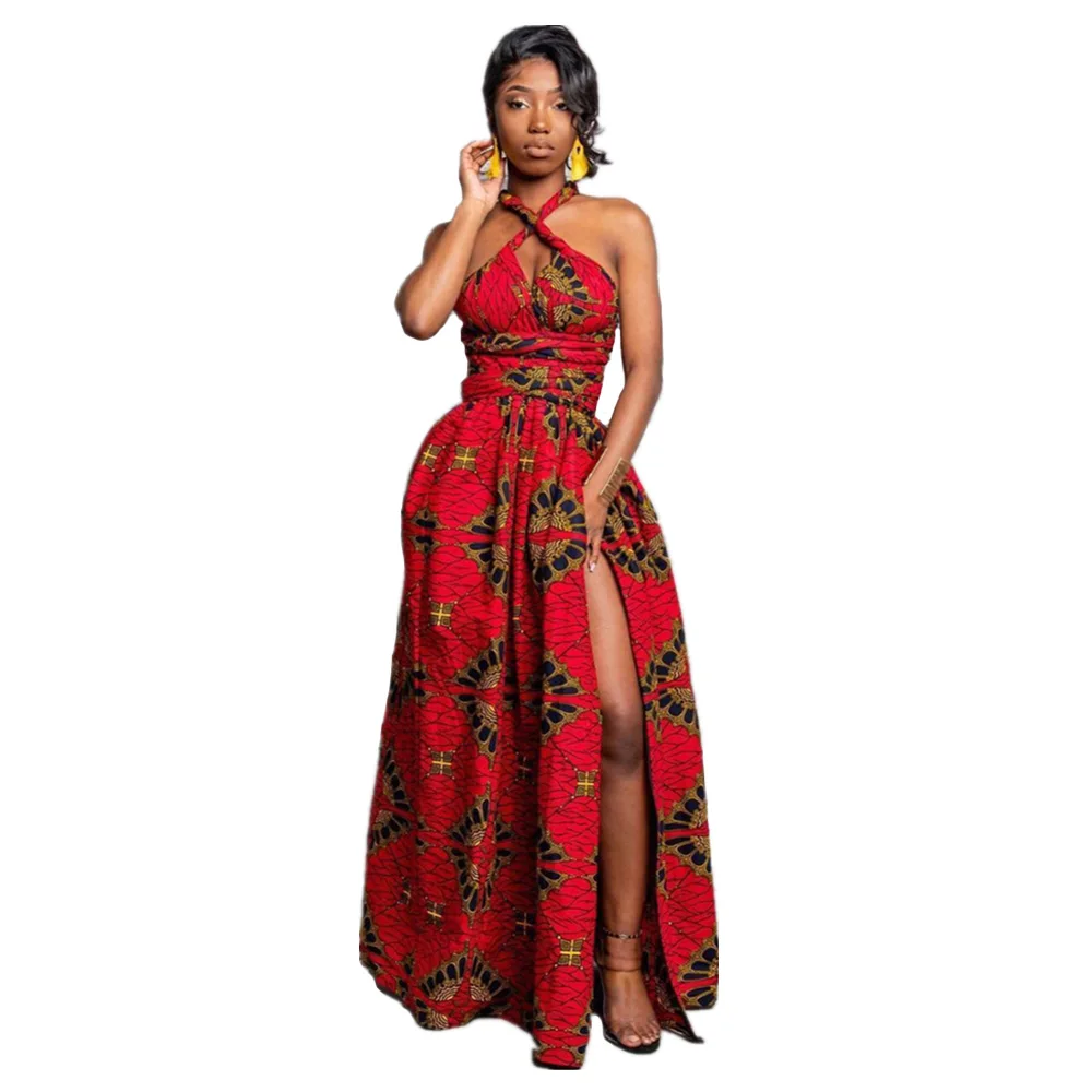

Women African Dresses Robe Long Dress New Fashion Summer Floral Print Bazin Vestidos Dashiki Party African Clothes Maix Dress