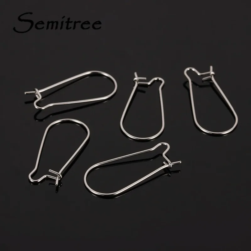 

Semitree 100pcs/lot Stainless Steel Hook Clasps French Ear Wire Earrings Hooks for Diy Jewelry Making Findings Accessories
