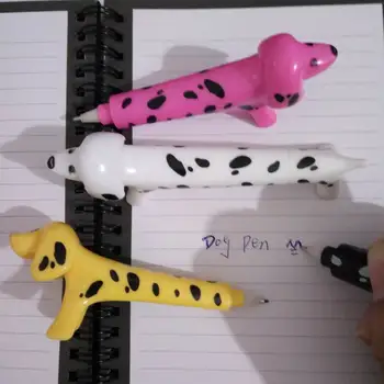 

100PCS Creative Fashion cute dots dog ball point pen puppy ballpoint pen for student gifts
