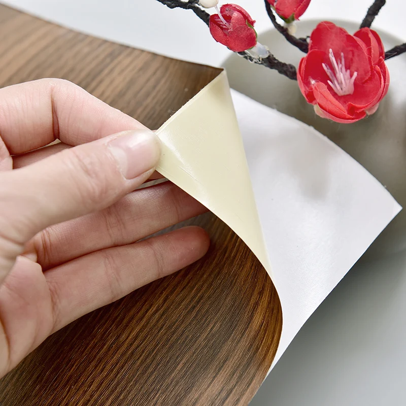 5M/10M Waterproof PVC Vinyl Wood Grain Self Adhesive Wallpaper Kitchen Wardrobe Cabinet Furniture Renovation Door Wall Stickers