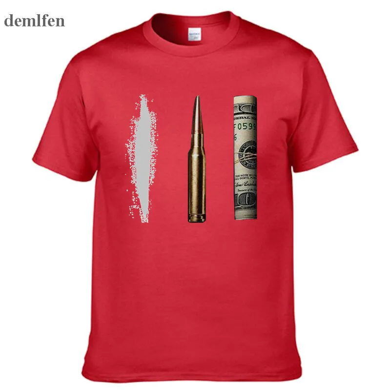 Хлопковый Повседневный для мужчин футболки Narcos Pablo Escobar Футболка модная мужская футболка с коротким рукавом мужские футболки топы мужская футболка D2568 - Цвет: red