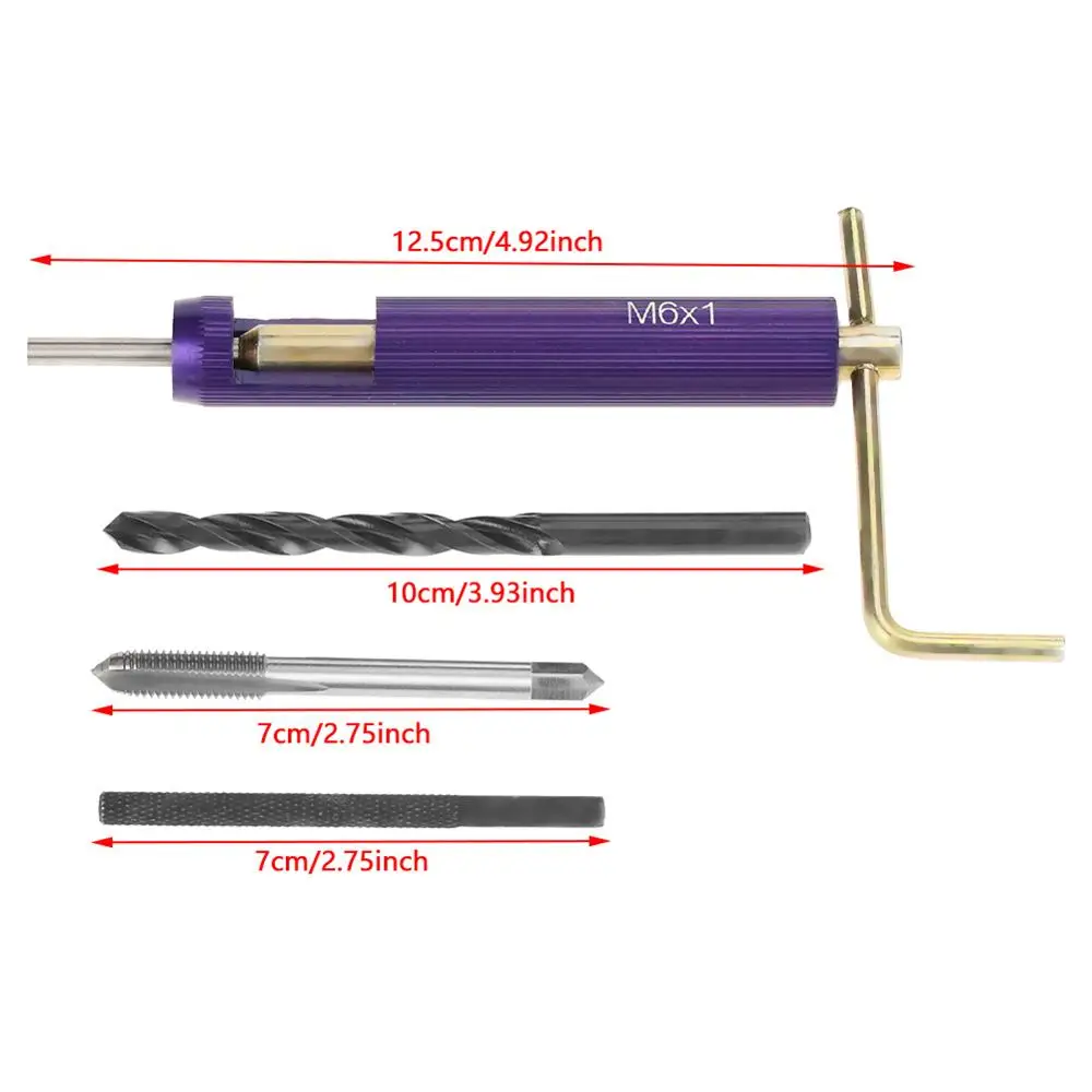 M6 Проволока Из Нержавеющей Стали Резьбовая вставка Комбинации набор инструментов для ремонта резьбы комплект проволочная Вставка комплект