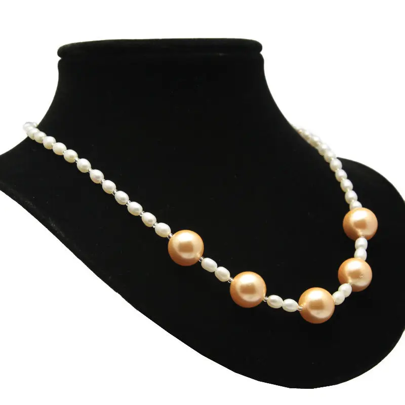 

ddh003810 beautiful AA 5-6mm 14mm white necklace pearl Necklace