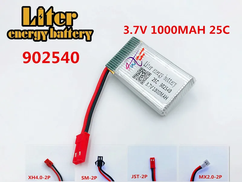 

X400/X500/X300C/X800/1315/HJ818/HJ819 3.7V 1000mAh 25c Lipo Battery 902540 RC Quadcopter Drone Spare Part 3.7 v battery