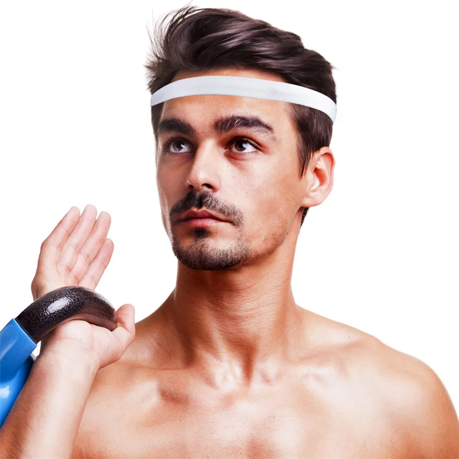 Противоскользящая повязка от пота на голову для мужчин и женщин для занятий фитнесом, йогой, спортом, повязка для волос, эластичная впитывающая повязка для бега