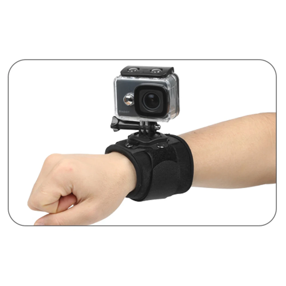 Ремешок на руку SHOOT для GoPro Hero 9 8 7 5 Session Xiaomi Yi 4K Lite SJ4000 H9r вращающийся 360 градусов