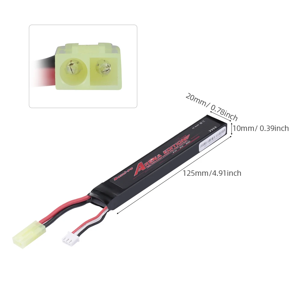 

7.4V 1200mAh Lipo Battery for Airsoft M4 Crane Stock M110 SR25 AK47 MP5K MP5 SCAR M249 M240B M60 G36 M14 RPK PKM L85 AUG G3 Part