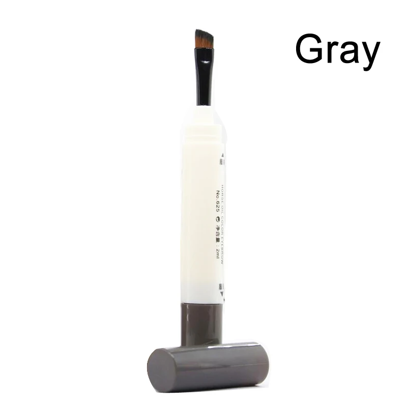 Модный карандаш для бровей, карандаш для макияжа, тонкая помада-гель для бровей, усилитель водостойкости, косметический Натуральный гель для бровей с кистью - Цвет: Gray