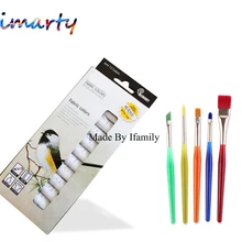 6 мл* 12 цветов профессиональное текстильное полотно ткань краски набор нетоксичные Акриловые Краски Арт Набор предложение краски кисти ткань стены краски ing