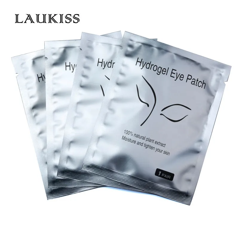 

50/100 pairs/lot Eye hydrogel Patches for Eyelash Extension Eyelash Pads Silver Under Eye Non-woven Makeup All Building Lashes