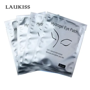 

50/100 pairs/lot Eye hydrogel Patches for Eyelash Extension Eyelash Pads Silver Under Eye Non-woven Makeup All Building Lashes