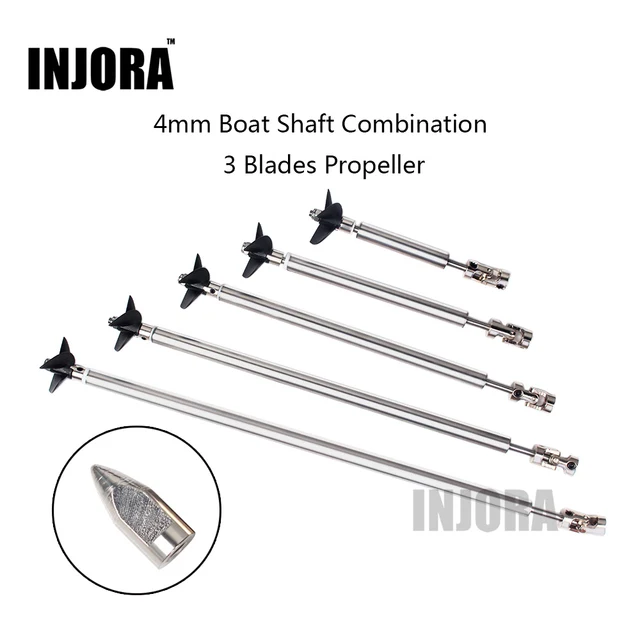 RC Model Boat 4mm Ship Shaft Drive Shaft+Universal Joint+3 Blades