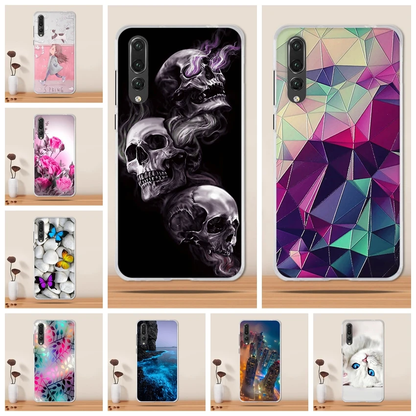 Чехол для телефона Huawei P20 Pro мягкий силиконовый чехол накладка с милым котом Plus