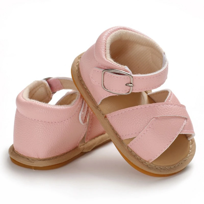 Сандалии для девочек; летняя обувь для маленьких девочек; хлопковые сандалии для девочек с бантом; обувь для новорожденных; детские сандалии - Цвет: I