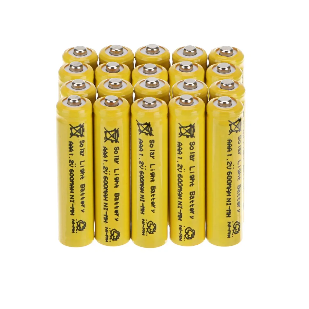 

Anmas Power 5~30Pcs Yellow Color 1.2V AAA Ni-MH 600mAh 3A nimh Rechargeable Battery For Solar Lights Replacement Batteries