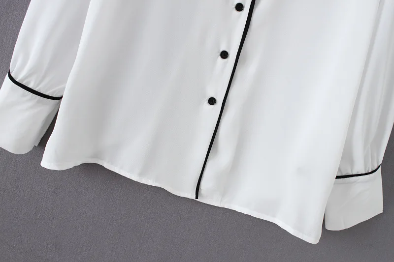 GCAROL, коллекция ранней весны, женская шифоновая блузка с отложным воротником, элегантная офисная рубашка, аккуратные классические Базовые Женские топы