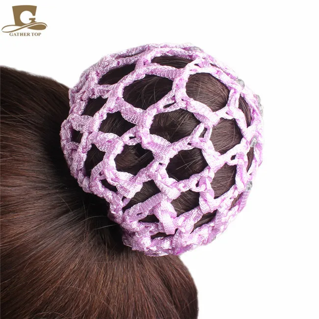 crochet hair snood bun cover Ballet Dance Skating Mesh Bun
