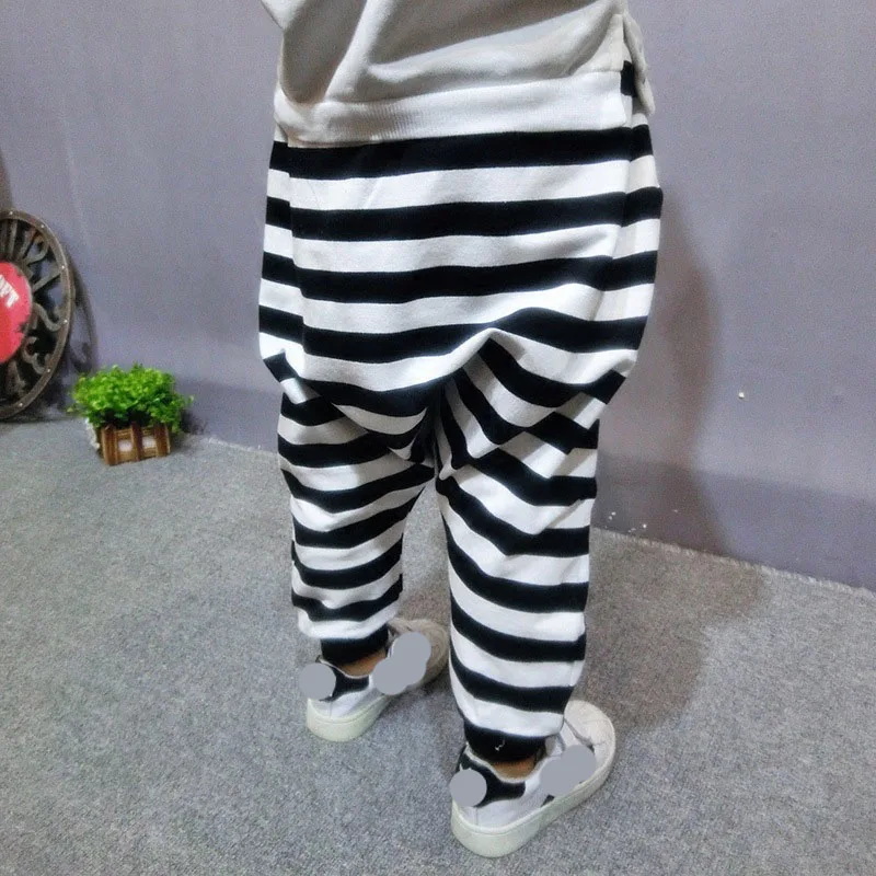 children pants kids child Clothes autumn winter trousers for baby boys harem pants stripe