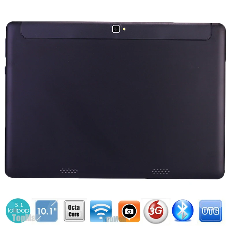  Beautiful Dark Black 10 inch Octa Core Tablet 4GB RAM 32GB ROM Dual SIM Cards Android 5.1 3G WCDMA Phone GPS Tablet 10 10.1 