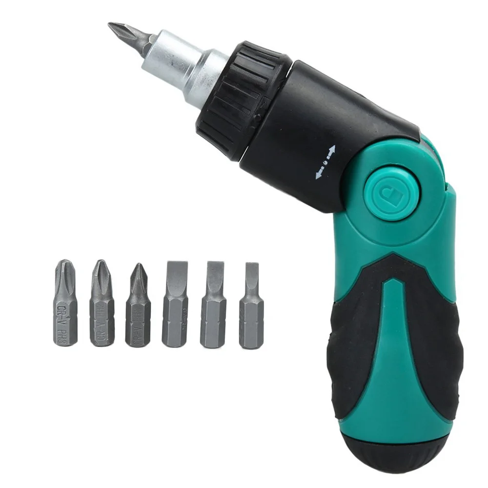 6 In 1 Ratchet Screwdriver Set Multi functional Repair Tool Kit Folding Screwdriver Pro's Kit SD