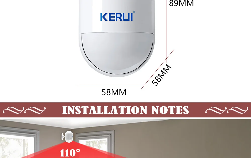 KERUI P829 беспроводной PIR детектор движения для KERUI домашняя сигнализация Умный дом детектор движения датчик с батареей