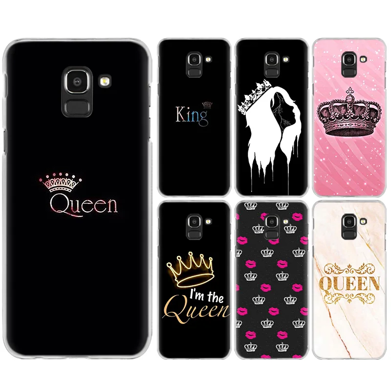 

King Queen Crown Case Cover for Samsung Galaxy A50 A30 A10 S10 S10e Plus A9 A8 A7 A6 Plus 2018 A9 Star Lite M30 M20 M10 Coque