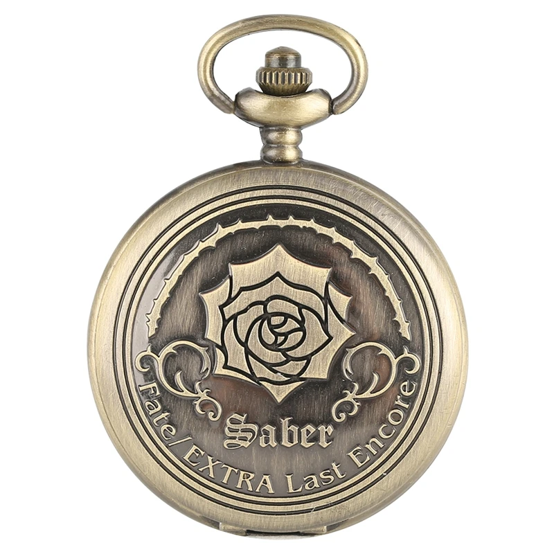 

Bronze Antique Fate/EXTRA Last Encore Bronze Rose Display Quartz Pocket Watch Pendant Exquisite Necklace Clock Exquisite Gifts