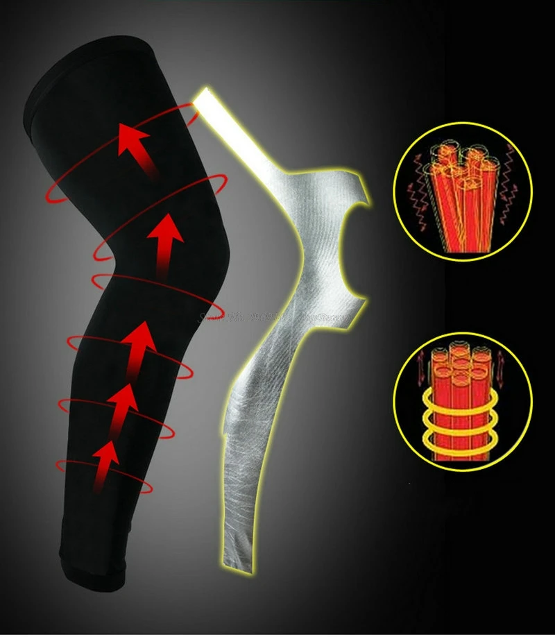 2 шт., улучшенная циркуляция, компрессионные дышащие гетры для баскетбола, футбола, бега, пешего туризма, велоспорта, наколенник, носки